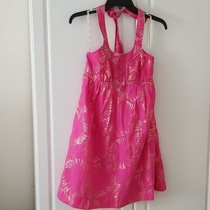 Candie's Halter Dress Size 3 Pink & Gold